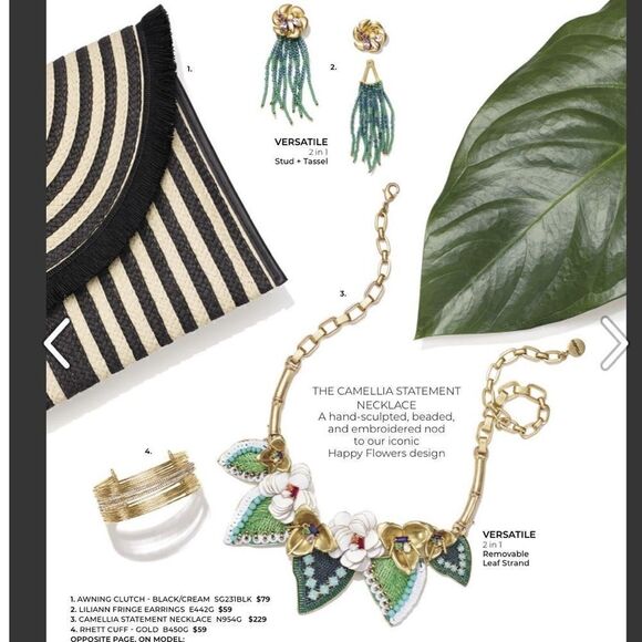 Stella & Dot Liliann convertible tassel stud earrings NWT and Box - Picture 9 of 9